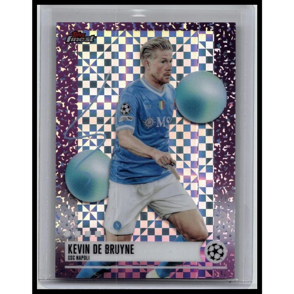 2025-26 Finest UEFA Kevin De Bruyne Purple Checkerboard Refractor #/99 Napoli